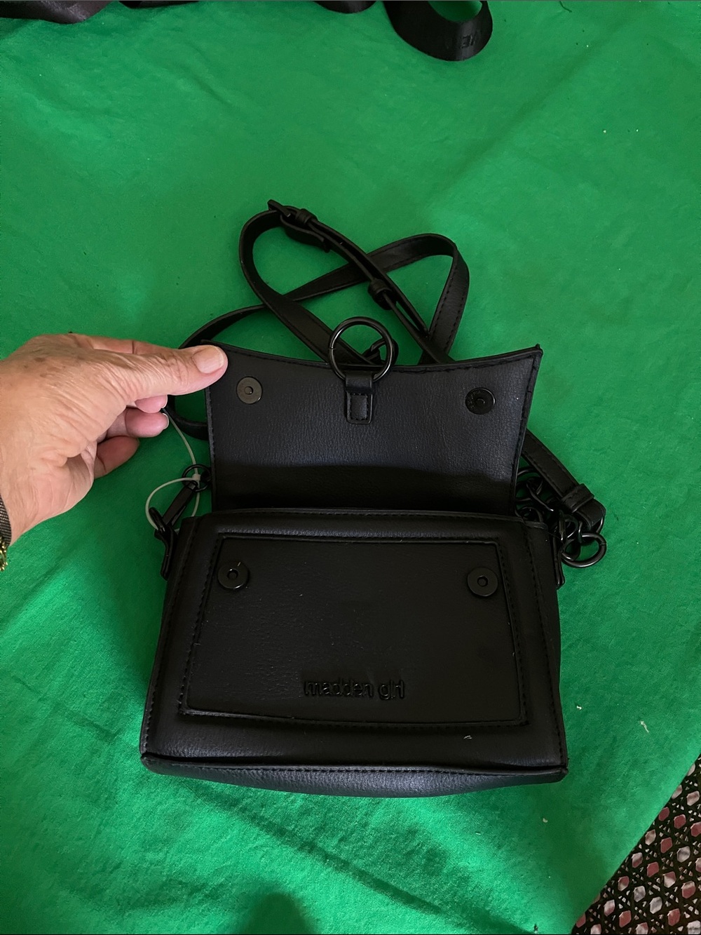 Madison Black Mini Crossbody Bag with Flap